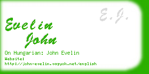 evelin john business card